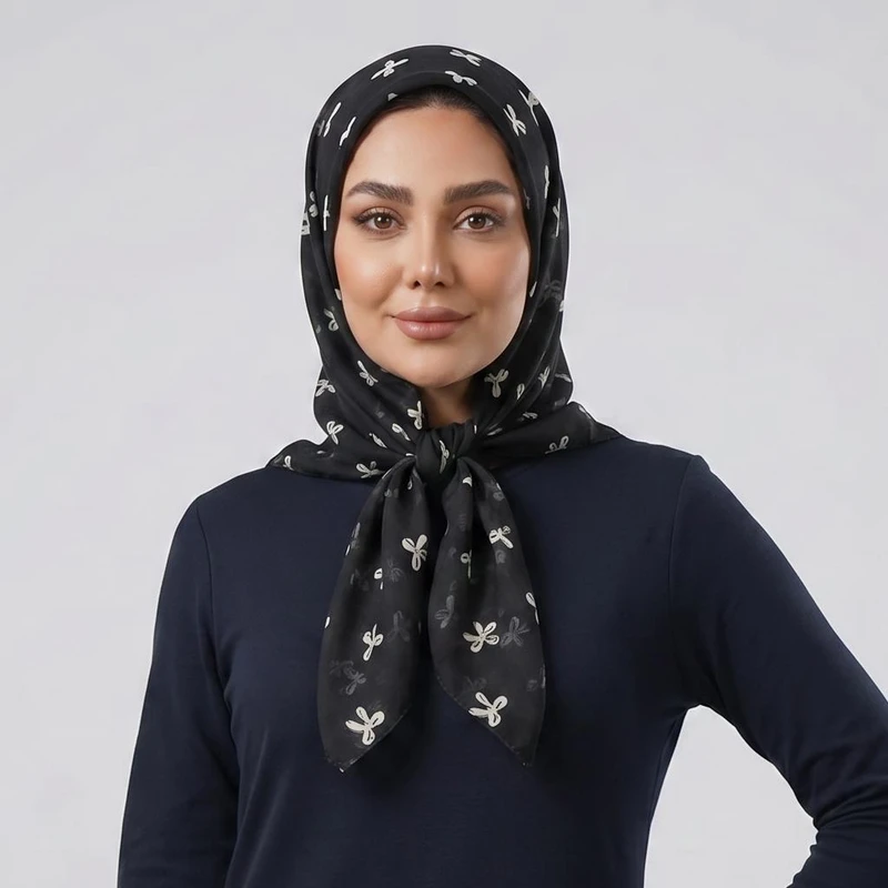 مینی اسکارف زنانه مدل نخی پاپیونی ریز