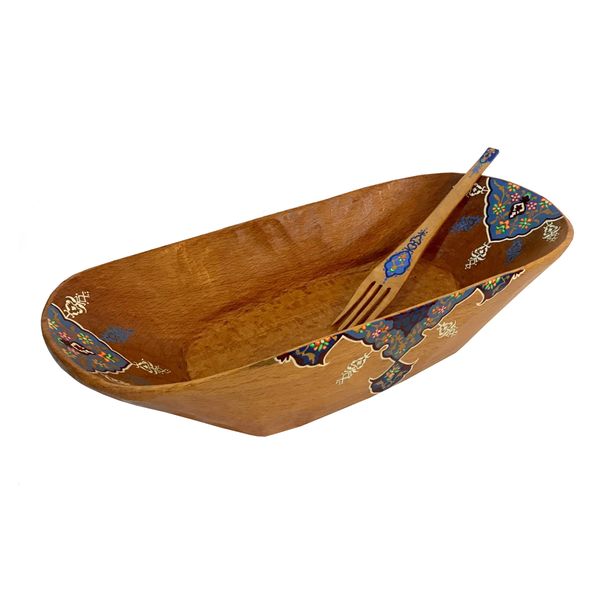 ست کاسه و چنگال چوبی هونرین کد 420 ست کاسه و چنگال چوبی هونرین کد 420