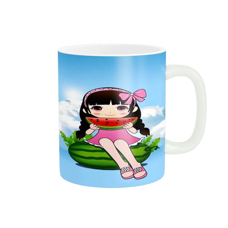 ماگ پادآفرین مدل یلدایی شب یلدا شب چله طرح انار و هندوانه کد p2620