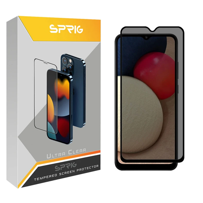 محافظ صفحه نمایش حریم شخصی اسپریگ مدل PRVSP مناسب برای گوشی موبایل سامسونگ Galaxy A02s