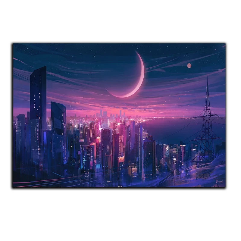 تابلو شاسی بکلیت طرح دورنمای شهر و مهتاب مدل SH-S5436