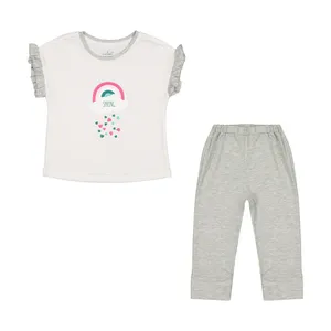 ست تی شرت و شلوار دخترانه ناربن مدل 1521373-84