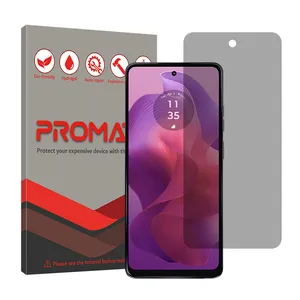 Promate Resistant model privacy screen protector suitable for Motorola Moto G24 mobile phone