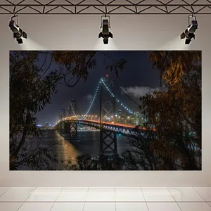 تابلو بوم طرح نمای شهری مدل پل Bay Bridge San Francisco کد AR3220