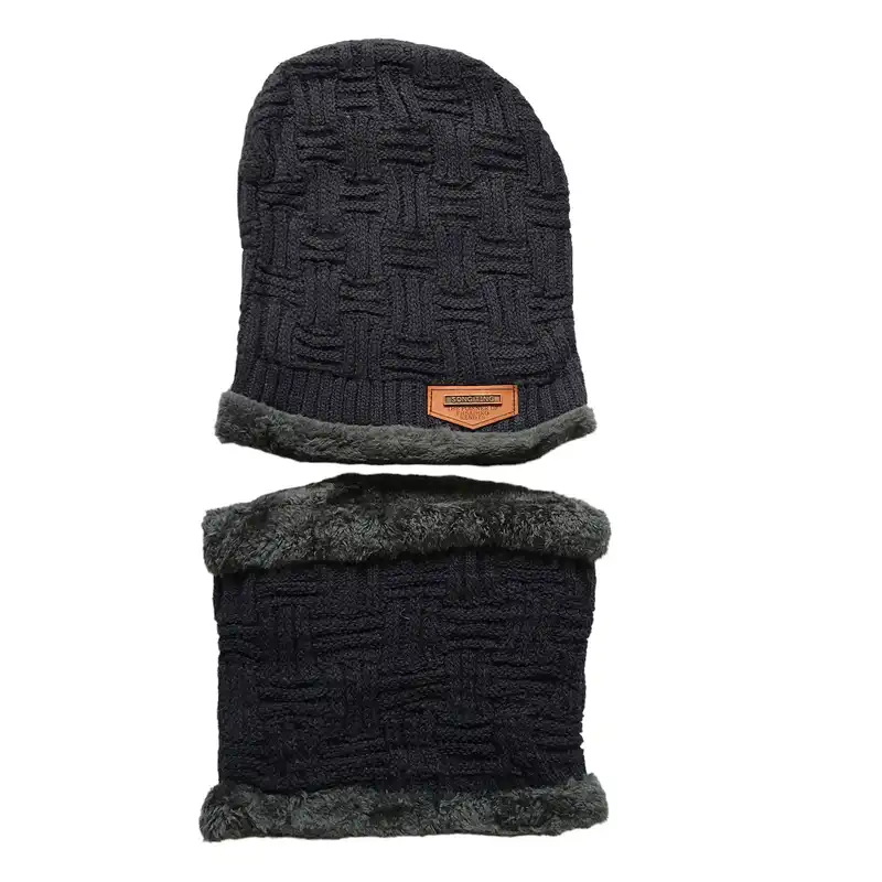 ست کلاه و شال گردن بافتنی مدل رینگی