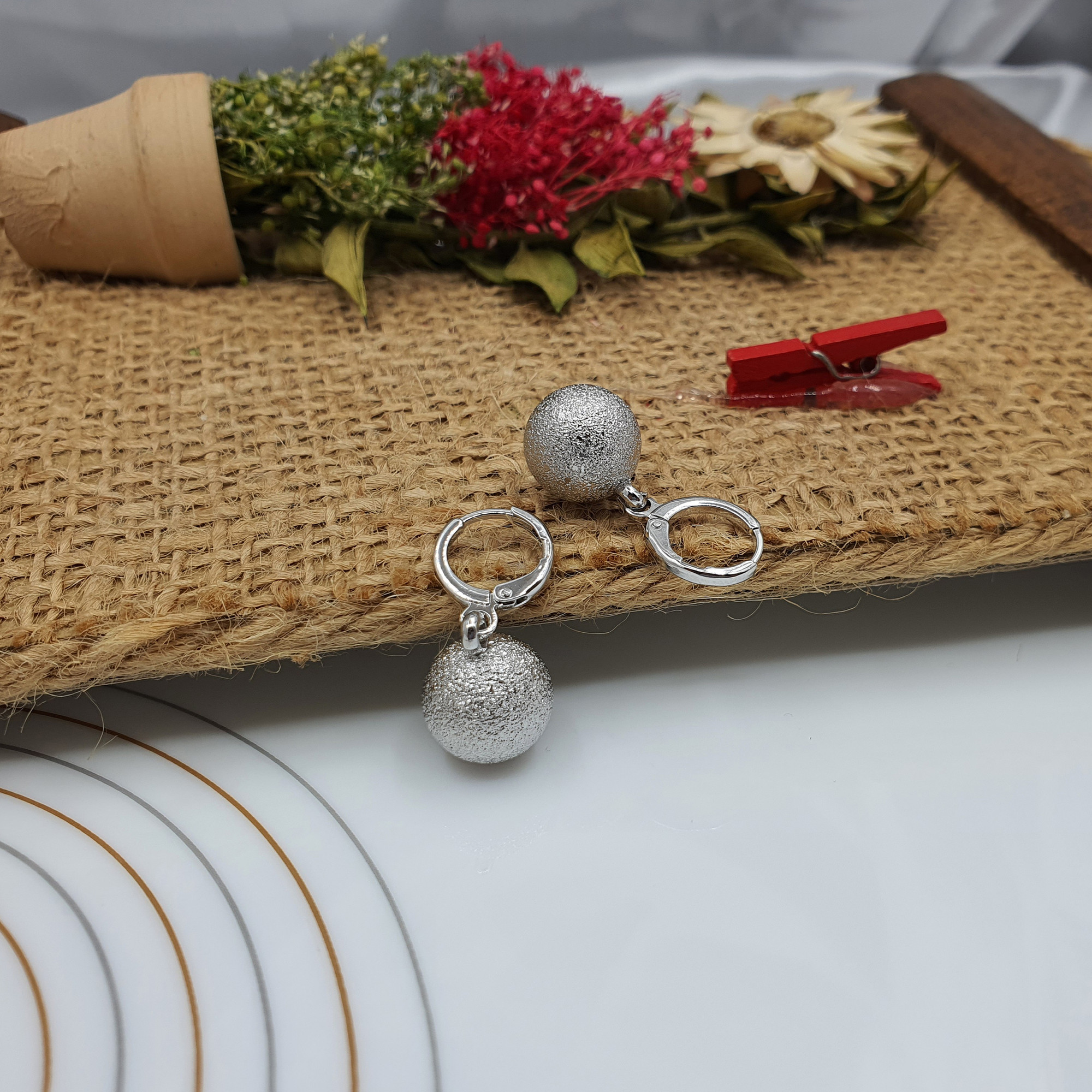 گوشواره زنانه ماصرم مدل توپی کد GO1451