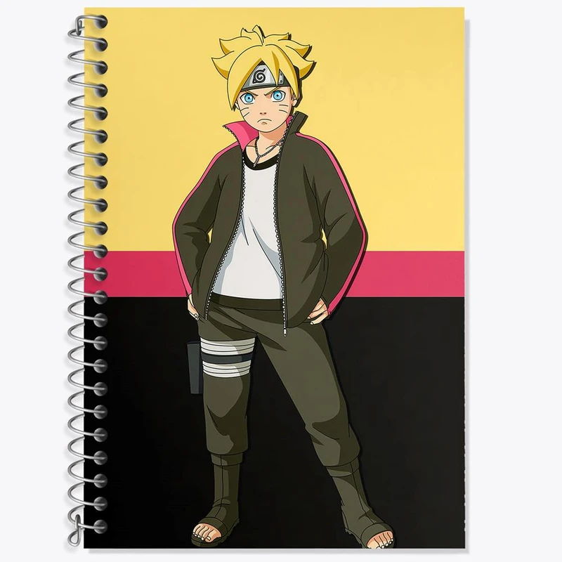 دفتر لغت 50 برگ خندالو مدل بوروتو اوزوماکی انیمه بوروتو Boruto کد 15759