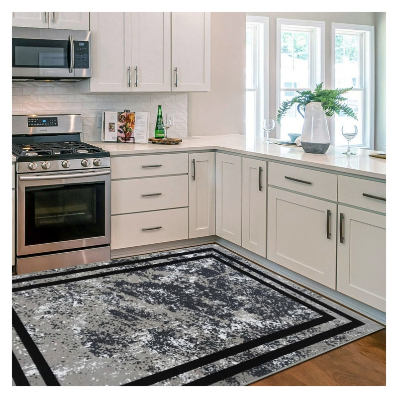 گلیم ماشینی بزرگمهر کد 282 زمینه نقره ای