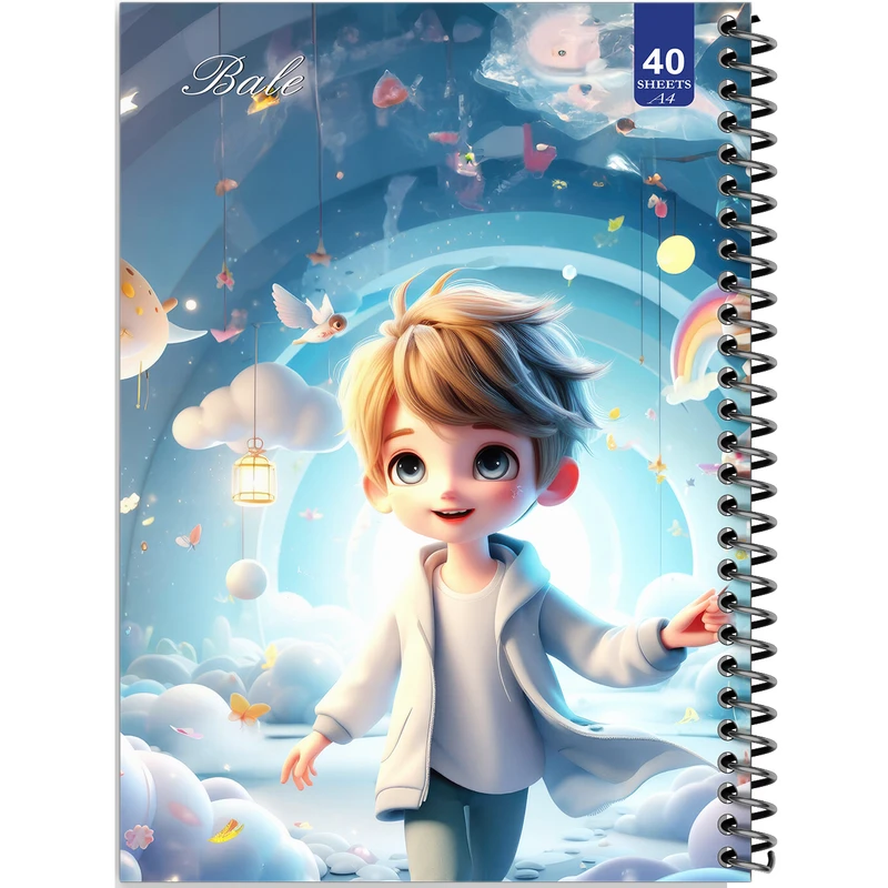 دفتر نقاشی 40 برگ انتشارات بله طرح پسرانه کد A4-K546