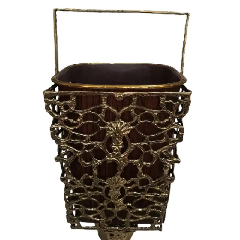 ست سطل و جای دستمال کاغذی برنجی مدل فرشته کد M_1031