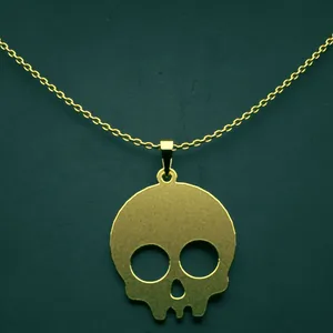گردنبند طلا 18 عیار زنانه مدوپد مدل جمجمه کد K2-1-1048