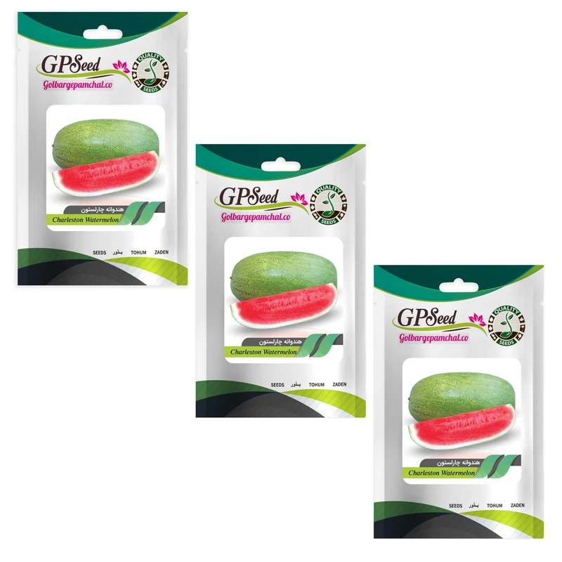 بذر میوه هندوانه چارلستون گلبرگ پامچال کد GPF-137 مجموعه 3 عددی