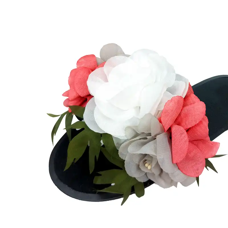 صندل زنانه سیی مدل دسته گل کد 1714