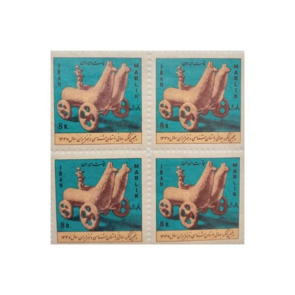 تمبر یادگاری مدل باستان شناسی مجموعه 4 عددی