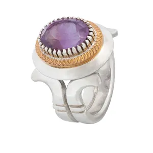 انگشتر نقره مردانه مدل آماتیس کد SGR 03