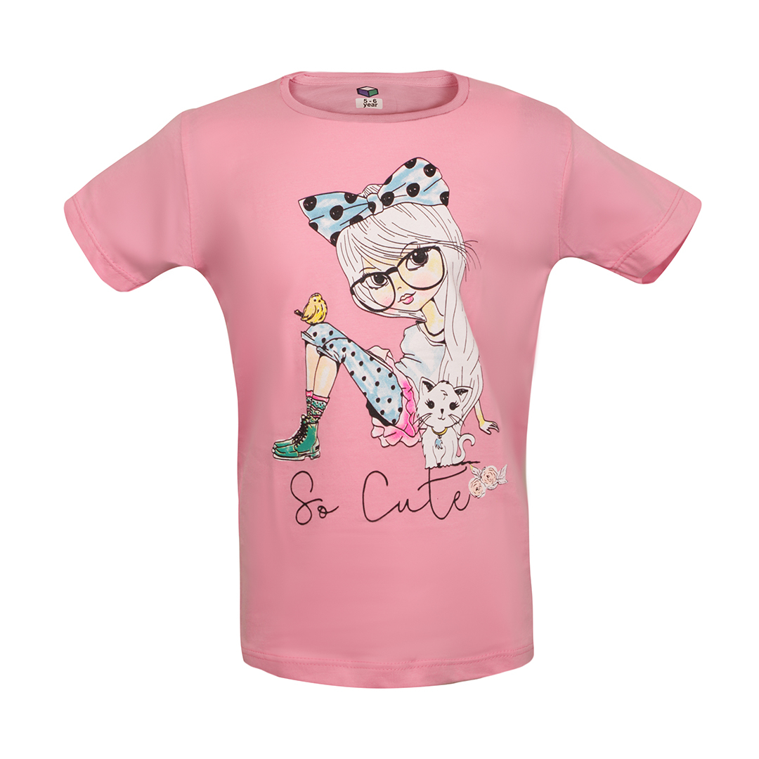 تی شرت آستین کوتاه دخترانه مدل دختر 313