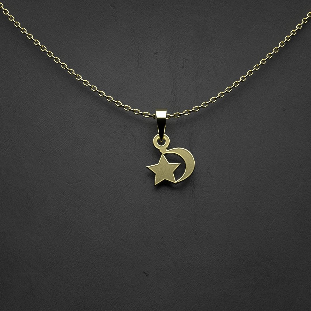گردنبند طلا 18 عیار زنانه مدوپد مدل ستاره کد BB2-1-1058 -  - 2