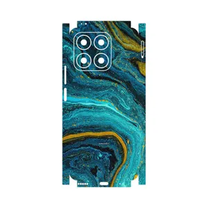 MAHOOT Turquoise marblewith golden streaks-FullSkin Cover Sticker for Honor X8a