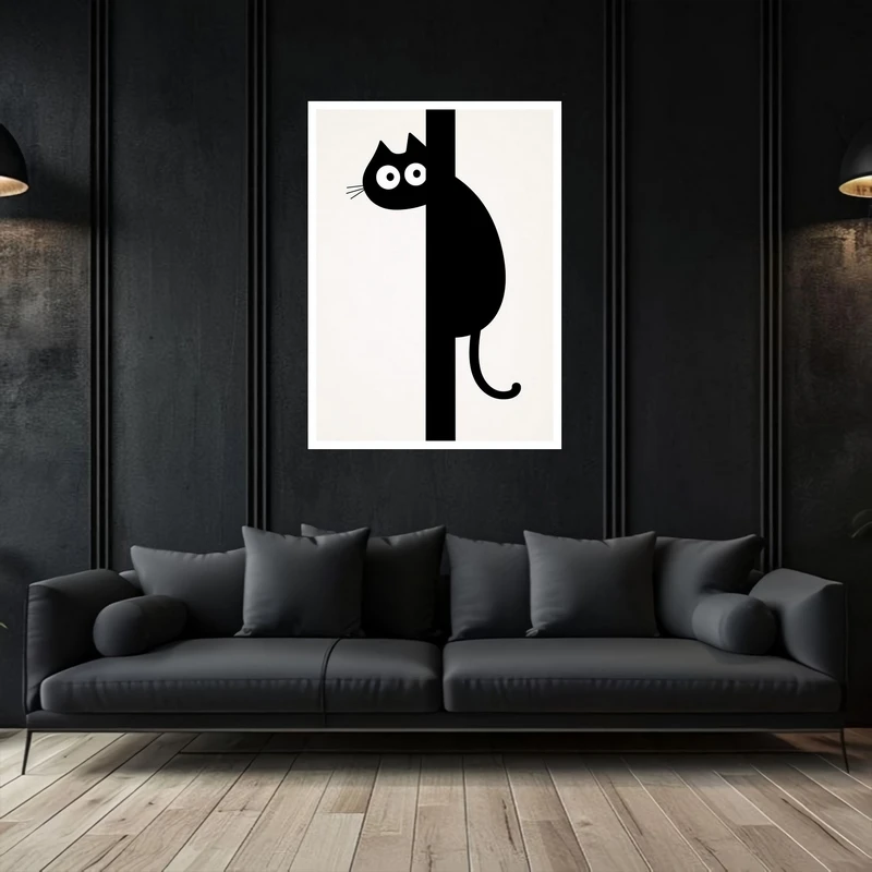 تابلو بکلیت طرح فانتزی گربه دکوری هنری و مدرن و مینیمال مدل W-bu5367