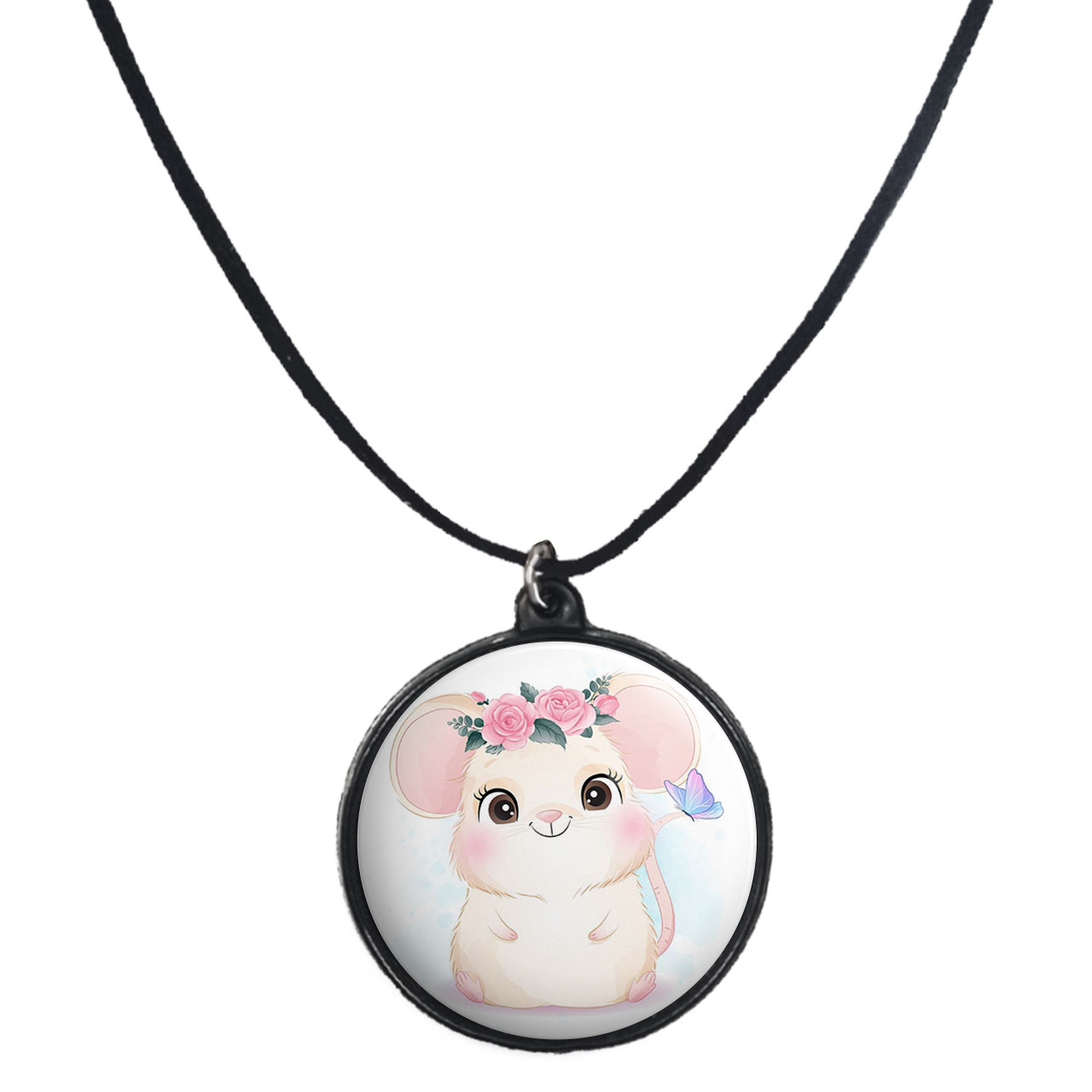 گردنبند پرمانه طرح حیوانات کیوت کد pmb.21515 مدل دو طرفه