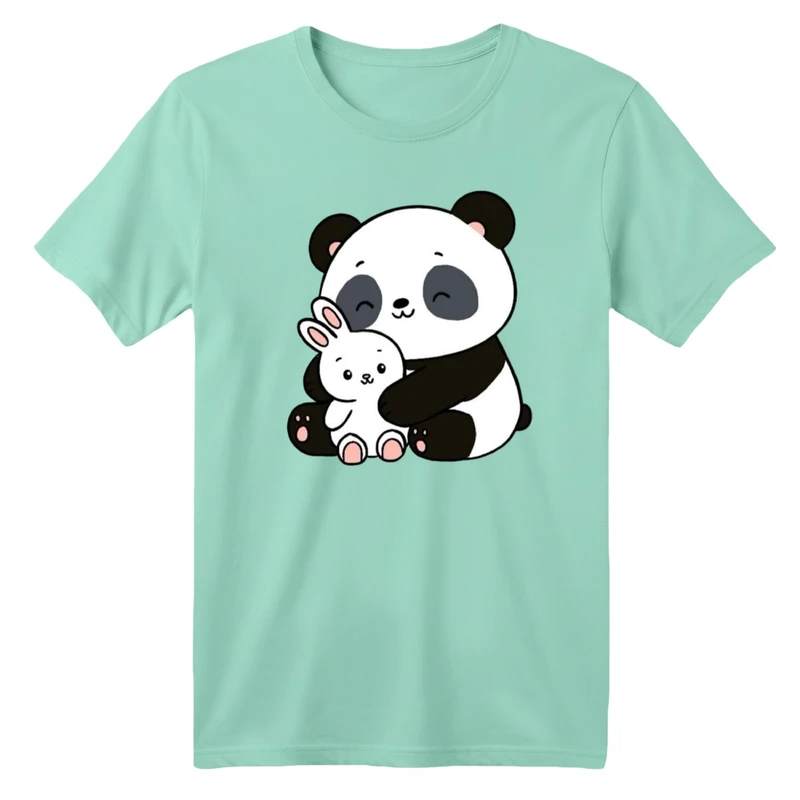 تی شرت آستین کوتاه بچگانه مدل پاندا و خرگوش