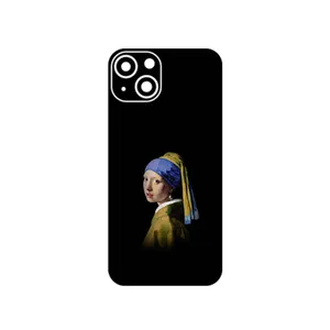 MAHOOT Girl with a Pearl Earring of Vermeer Cover Sticker for Apple iPhone 13