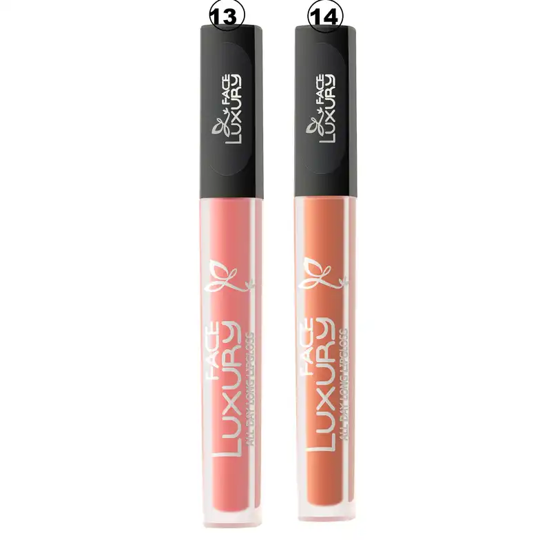 رژ لب مایع لاکچری فیس مدل 13-14بسته 2 عددی