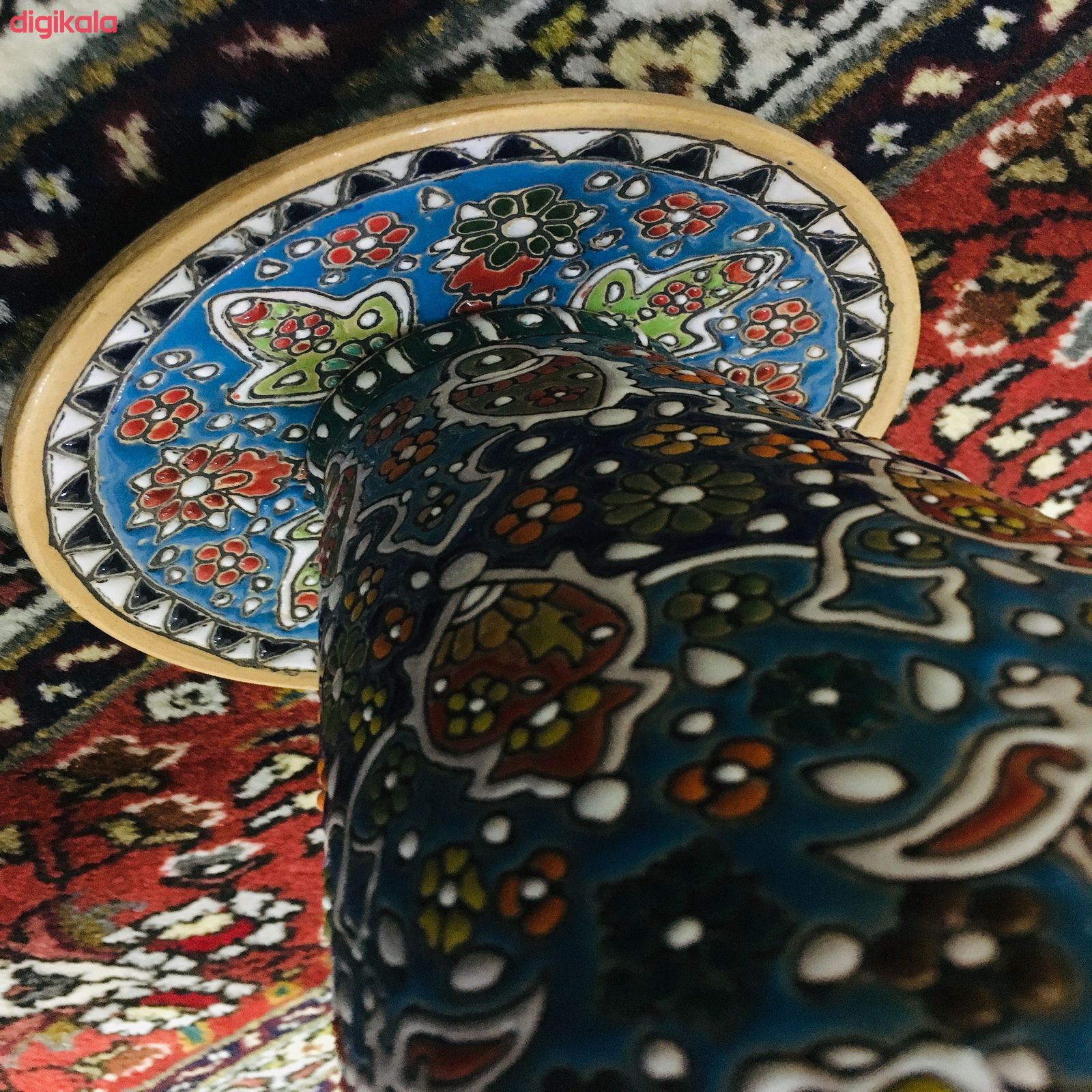 ست گلدان و بشقاب سفالی میناکاری کد 000 main 1 8