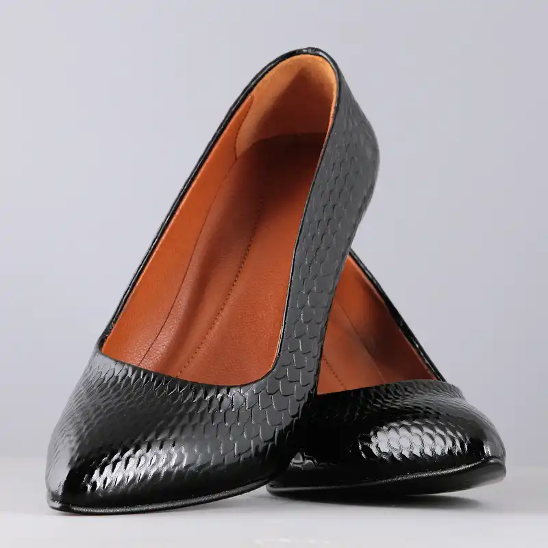 کفش زنانه چرم یلسان مدل ژاکلین کدMSK-ZKL-600-MRV