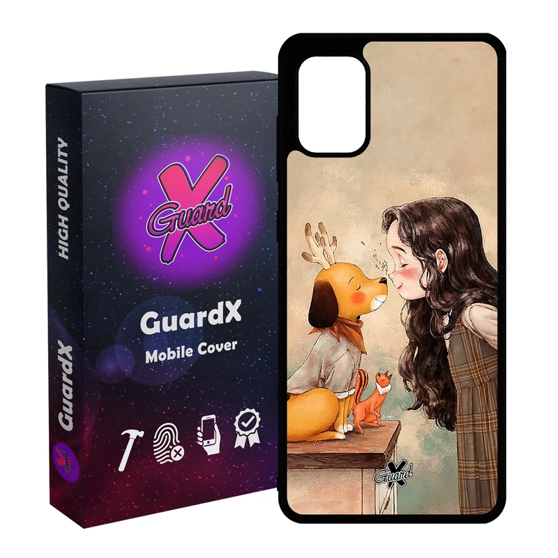کاور گارد ایکس طرح Girl مدل Glass10323 مناسب برای گوشی موبایل سامسونگ Galaxy A71