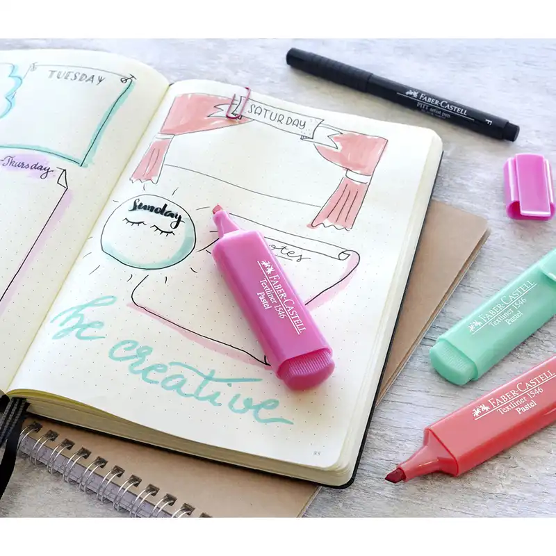 ماژیک علامت گذار فابر کاستل مدل پاستل بسته 8 عددی