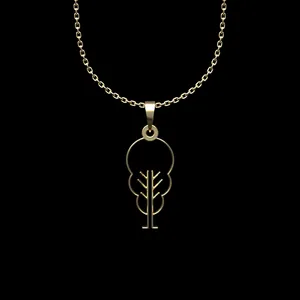 گردنبند طلا 18 عیار زنانه مدوپد مدل درخت کد L2-1-1011