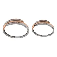 ست حلقه طلا 18 عیار زنانه و مردانه مایا ماهک مدل MR1369