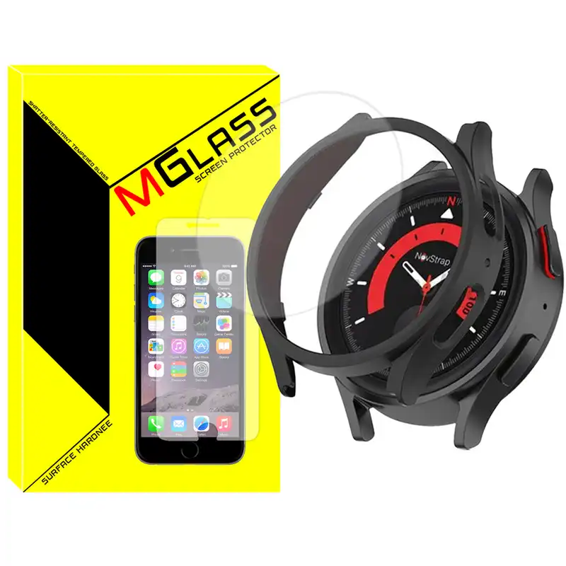 کاور ام‌گلس مدل UL-360 مناسب برای ساعت هوشمند سامسونگ Galaxy Watch 4 44mm به همراه محافظ صفحه نمایش