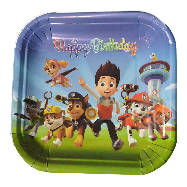 بشقاب یکبار مصرف مدل paw patrol بسته 10 عددی 