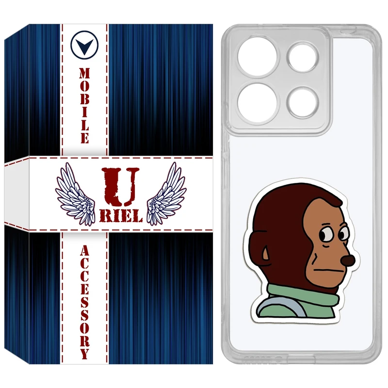 کاور یوریل مدل Clear کد 88 طرح میمون مناسب برای گوشی موبایل شیائومی Redmi Note 13 4G