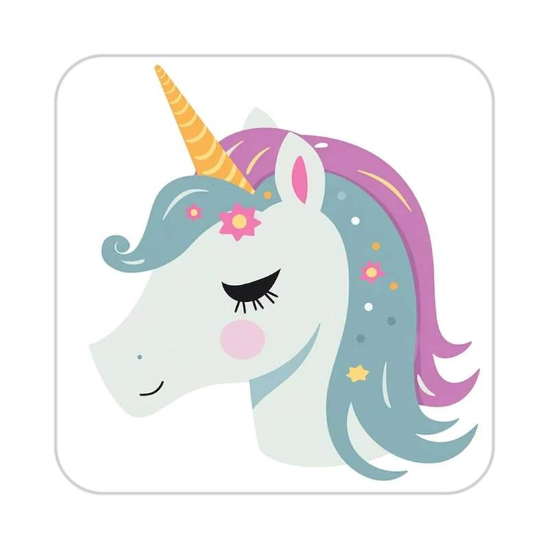 زیر لیوانی کاکتی طرح اسب تک شاخ و یونیکورن مدل mp32149