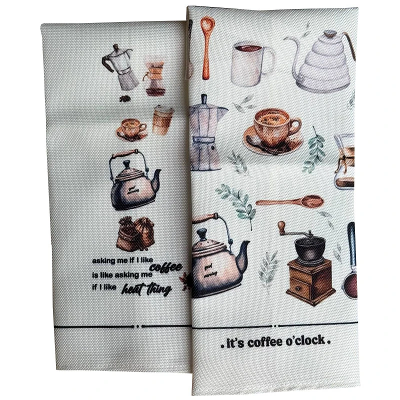 دستمال نظافت خانه و آشپزخانه نخ مدل Cof کد 01 بسته 2 عددی