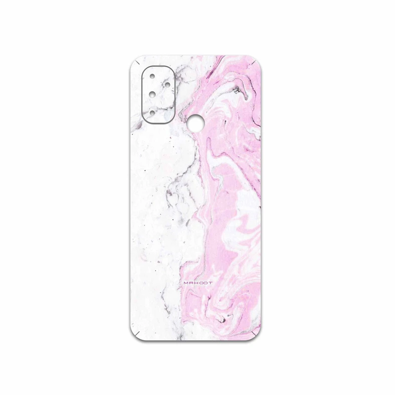 برچسب پوششی ماهوت مدل Blanco-Pink-Marble مناسب برای گوشی موبایل وان پلاس Nord N100