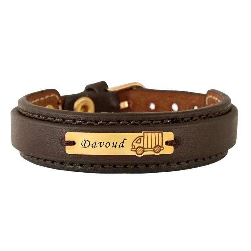 دستبند طلا 18 عیار بچگانه لیردا مدل اسم داوود 72600