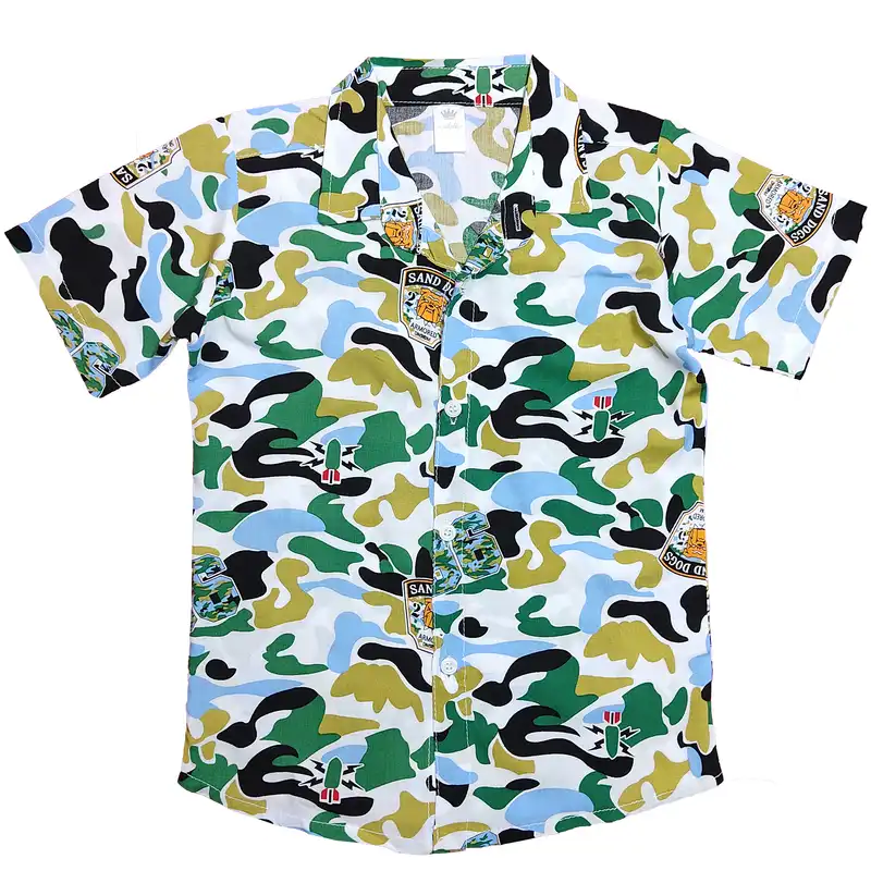 پیراهن پسرانه مدلا طرح ارتشی کد HOS