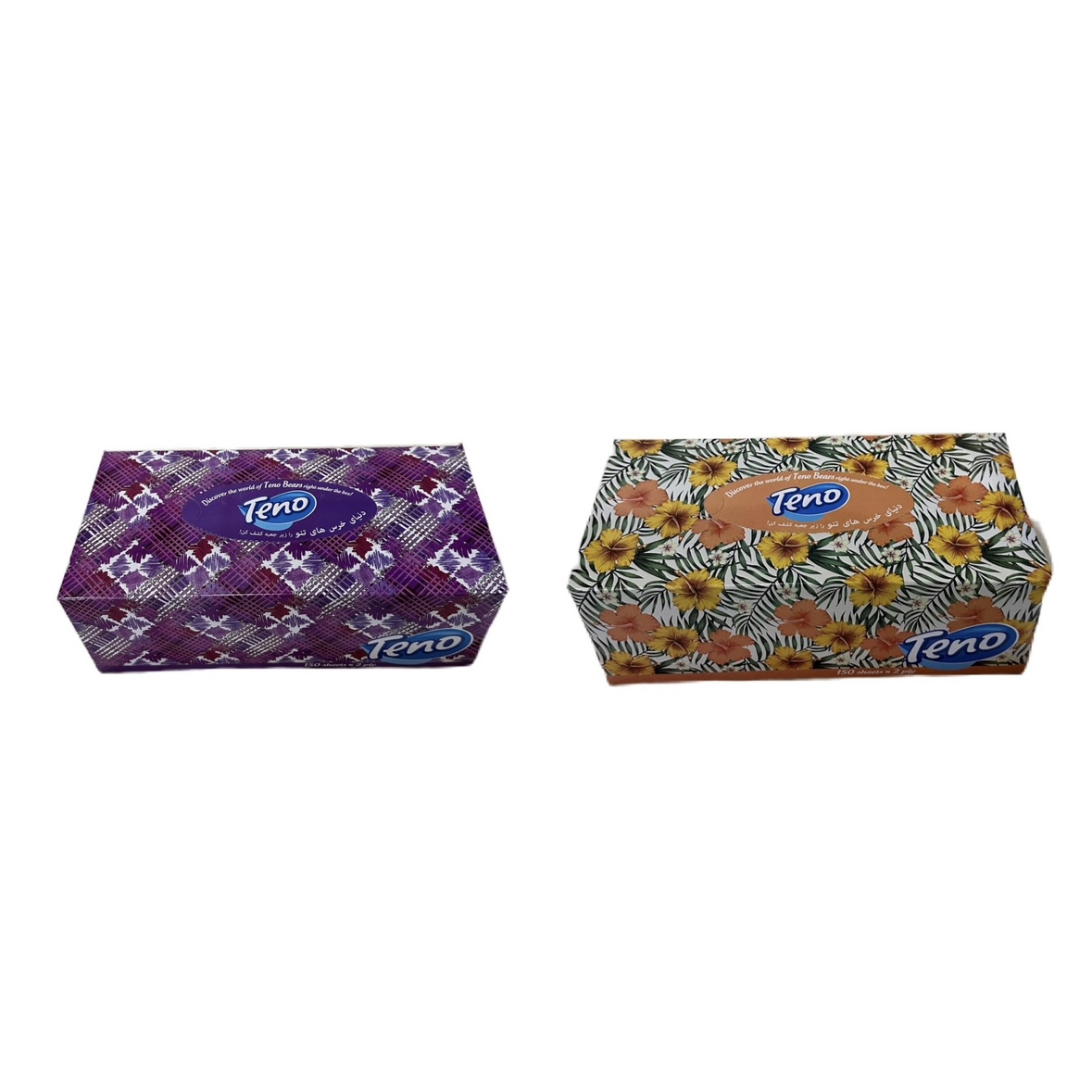 دستمال کاغذی 150 برگ تنو مدل 4949 بسته 2 عددی