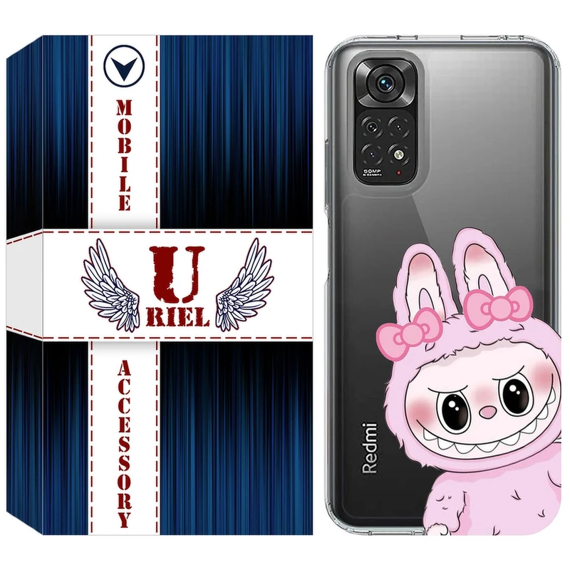کاور یوریل مدل Clear کد 118 طرح لبوبو Labubu مناسب برای گوشی موبایل شیائومی Redmi Note 11 4G / Note 11S