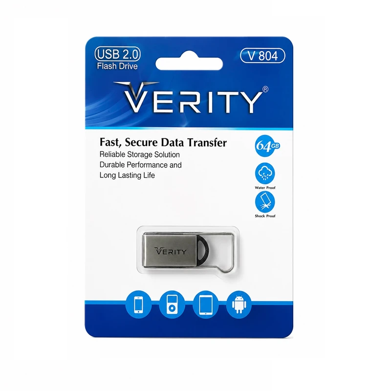 فلش مموری وریتی مدل V804 ظرفیت 64 گیگابایت با رابط USB 2.0