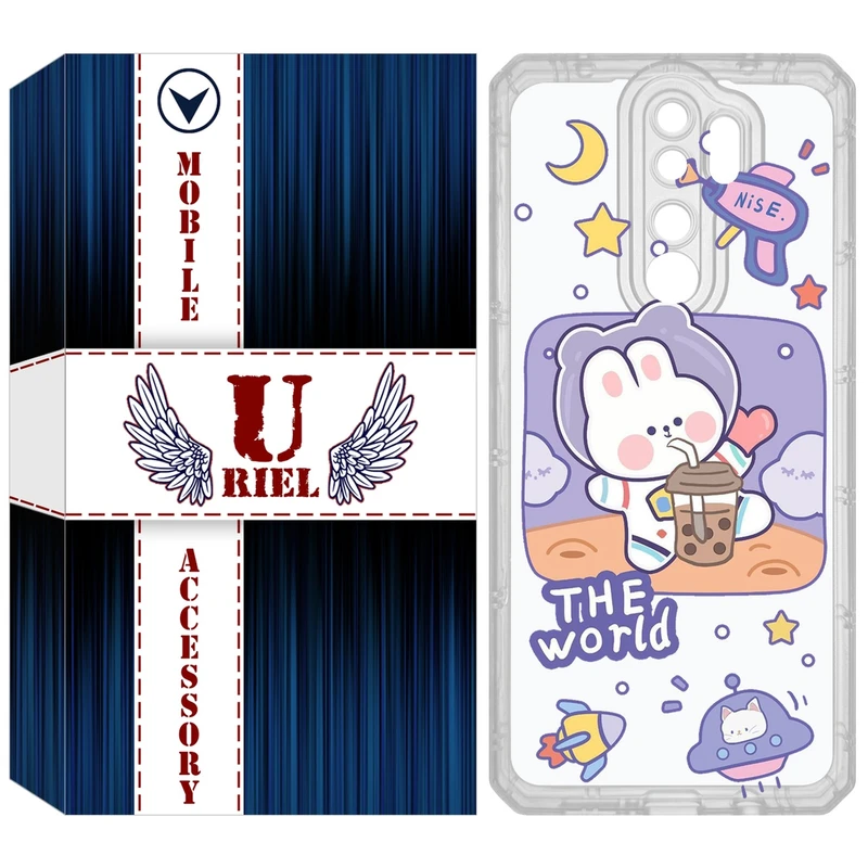 کاور یوریل مدل Clear کد 8 طرح خرگوش فضانورد مناسب برای گوشی موبایل شیائومی Redmi Note 8 Pro