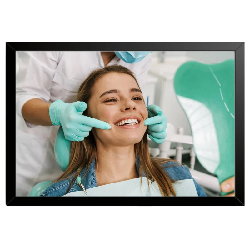 تابلو بکلیت طرح سلامت دندان و مطب دندانپزشکی مدل B-pe130149 فریم مشکی