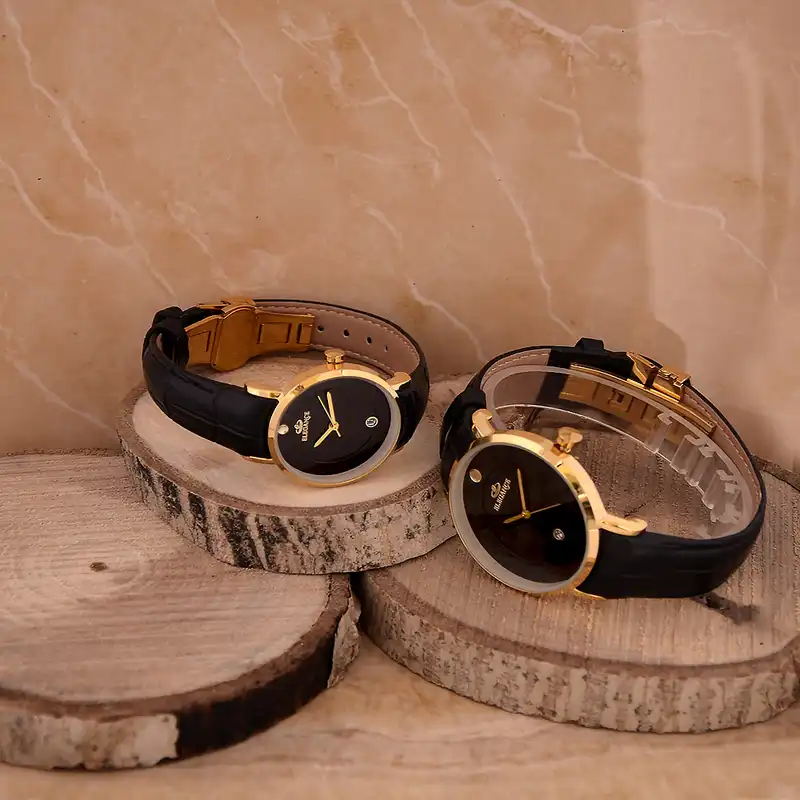 ست ساعت مچی عقربه ای زنانه و مردانه مدل ELG 2844 - ME-TA