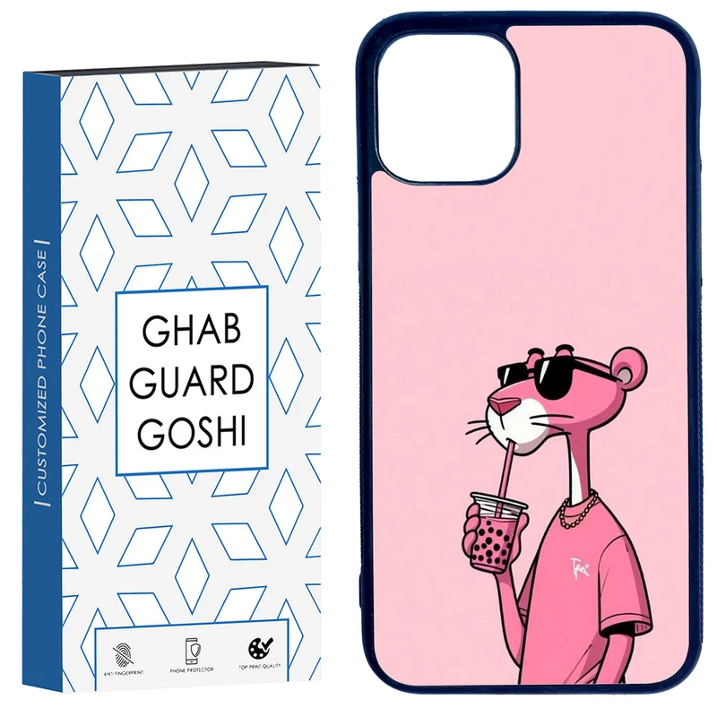 کاور قاب گارد گوشی طرح پلنگ صورتی کد TPU-213 مناسب برای گوشی موبایل اپل Iphone 11 PRO