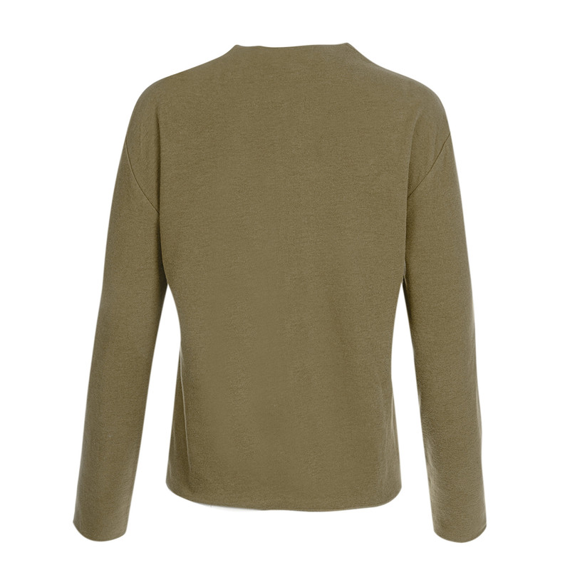 بلوز آستین بلند یقه برگردان زنانه سرژه مدل 203529 رنگ سبز