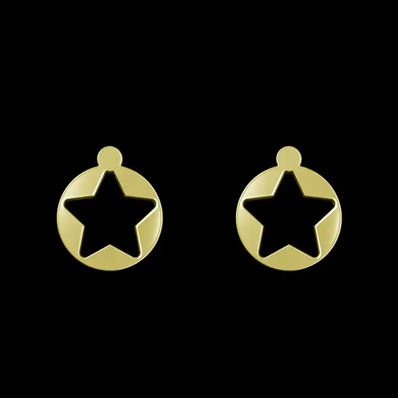 گوشواره طلا 18 عیار زنانه مدوپد مدل ستاره کد GA1-15341
